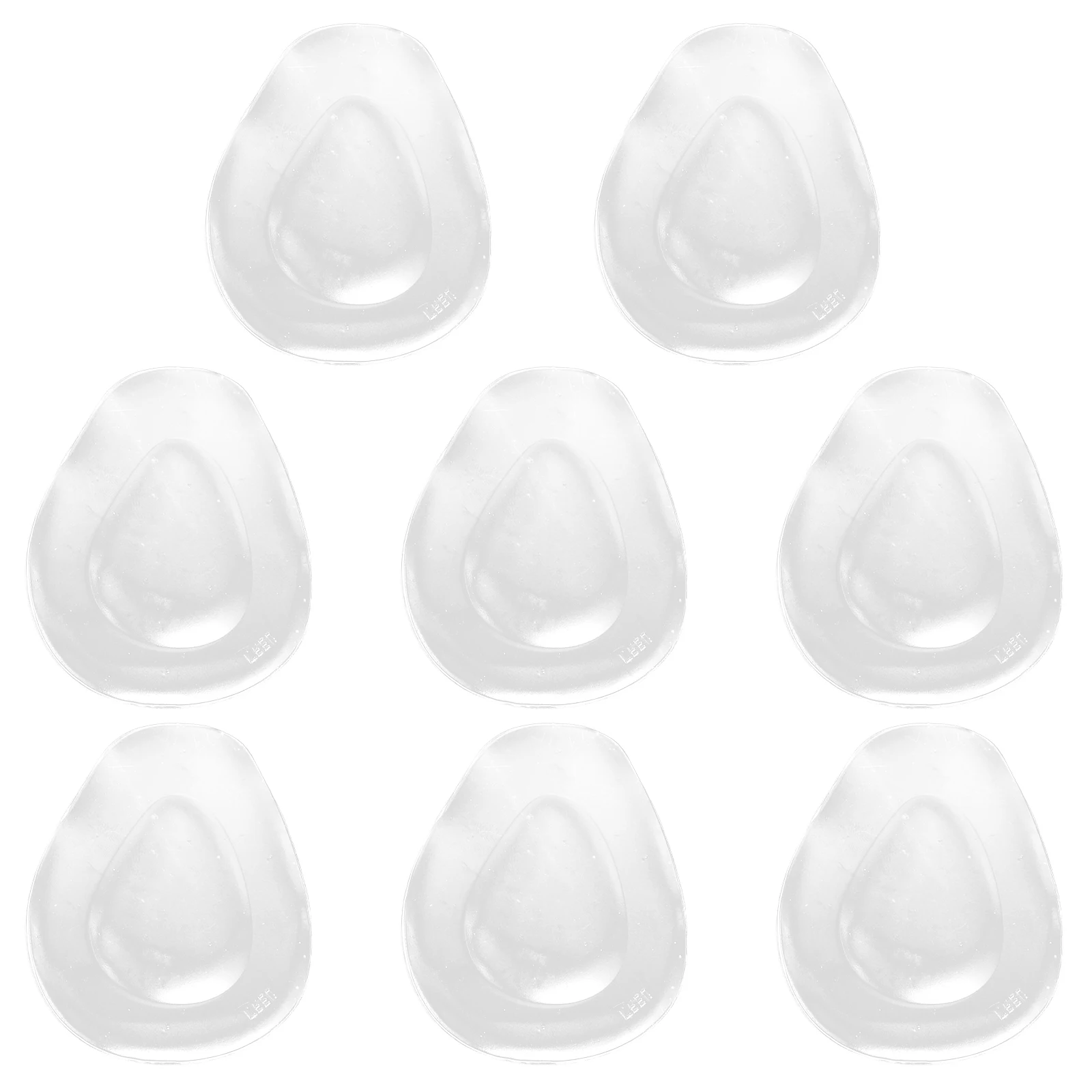 8 pçs bombas femininas palmilha de salto alto antepé almofadas almofada meio tamanho proteção frontal palmilhas metatarso transparente miss