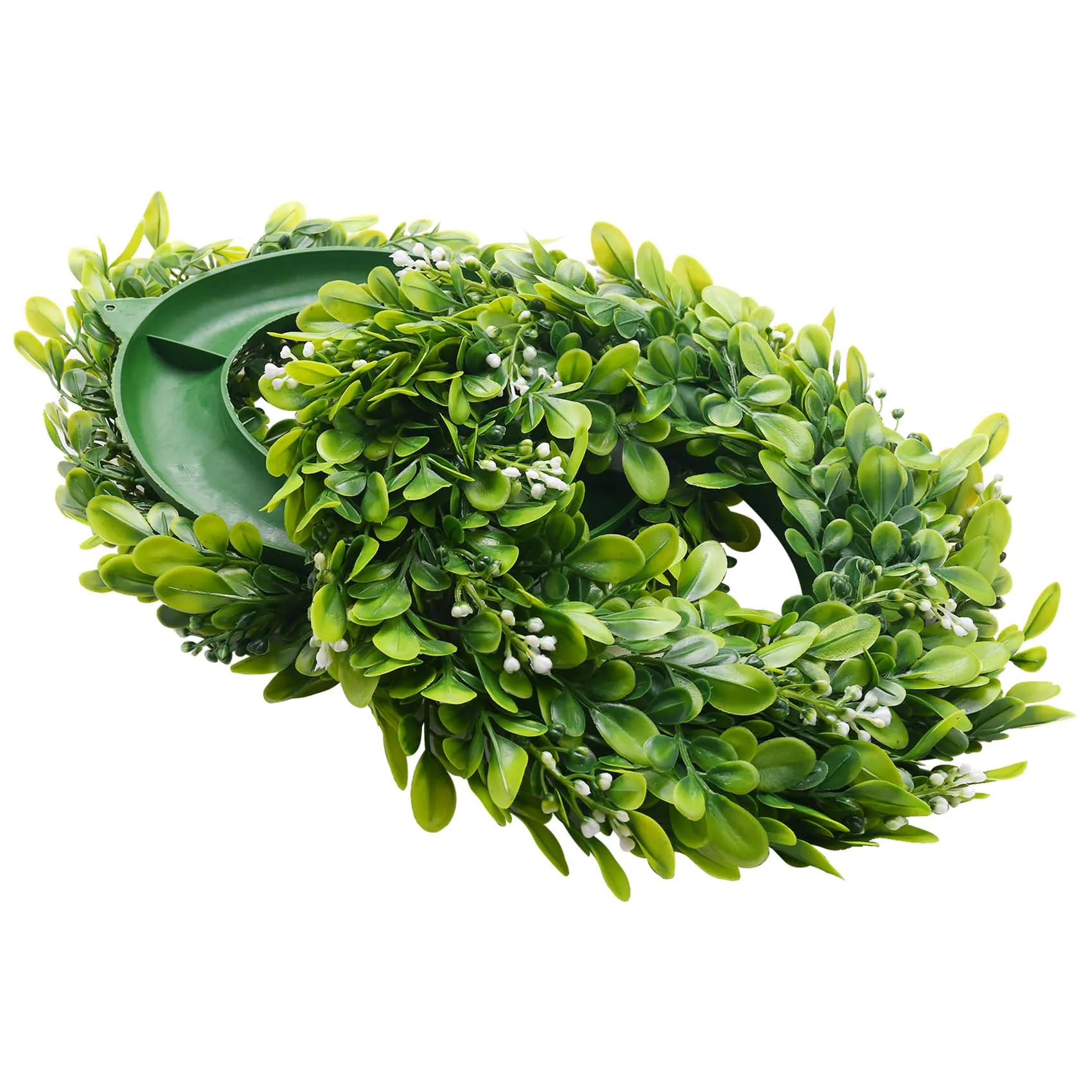 ABFS 2 Pack Artificial Boxwood Wreath Faux Artificial Wreath Front Door Hanging Wreath Decoration, 10 Inches