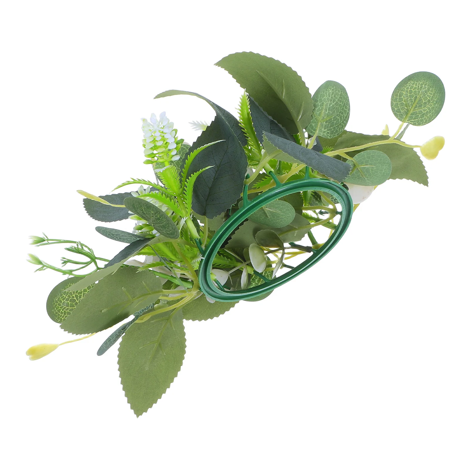 

Artificial Eucalyptus Flower Ring Wreath Small Greenery Spring Wedding Easter Christmas Centerpiece Decoration