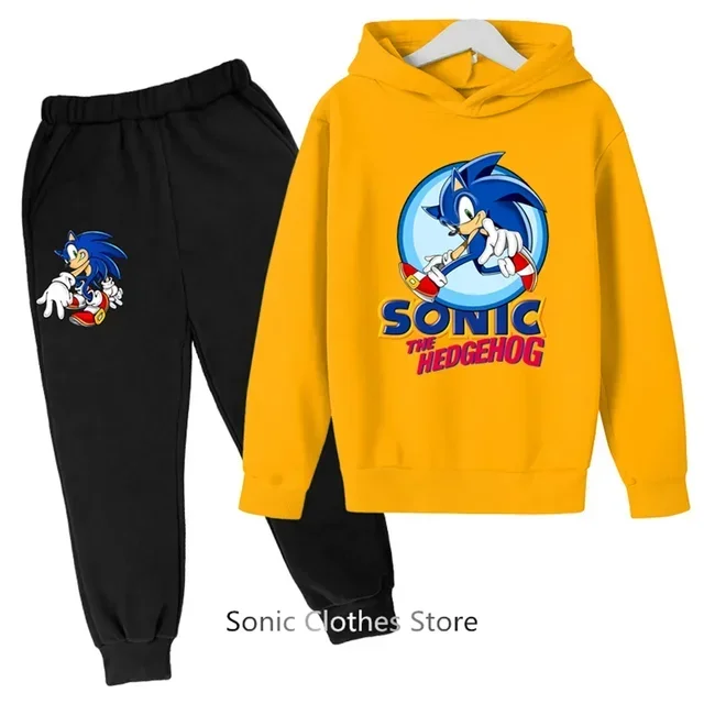 Baby Boy Clothes Casual Clothes Sonic- Hoodie Set Kids Tops Pants 2pcs Girls Clothing Children Fashion Tracksuit