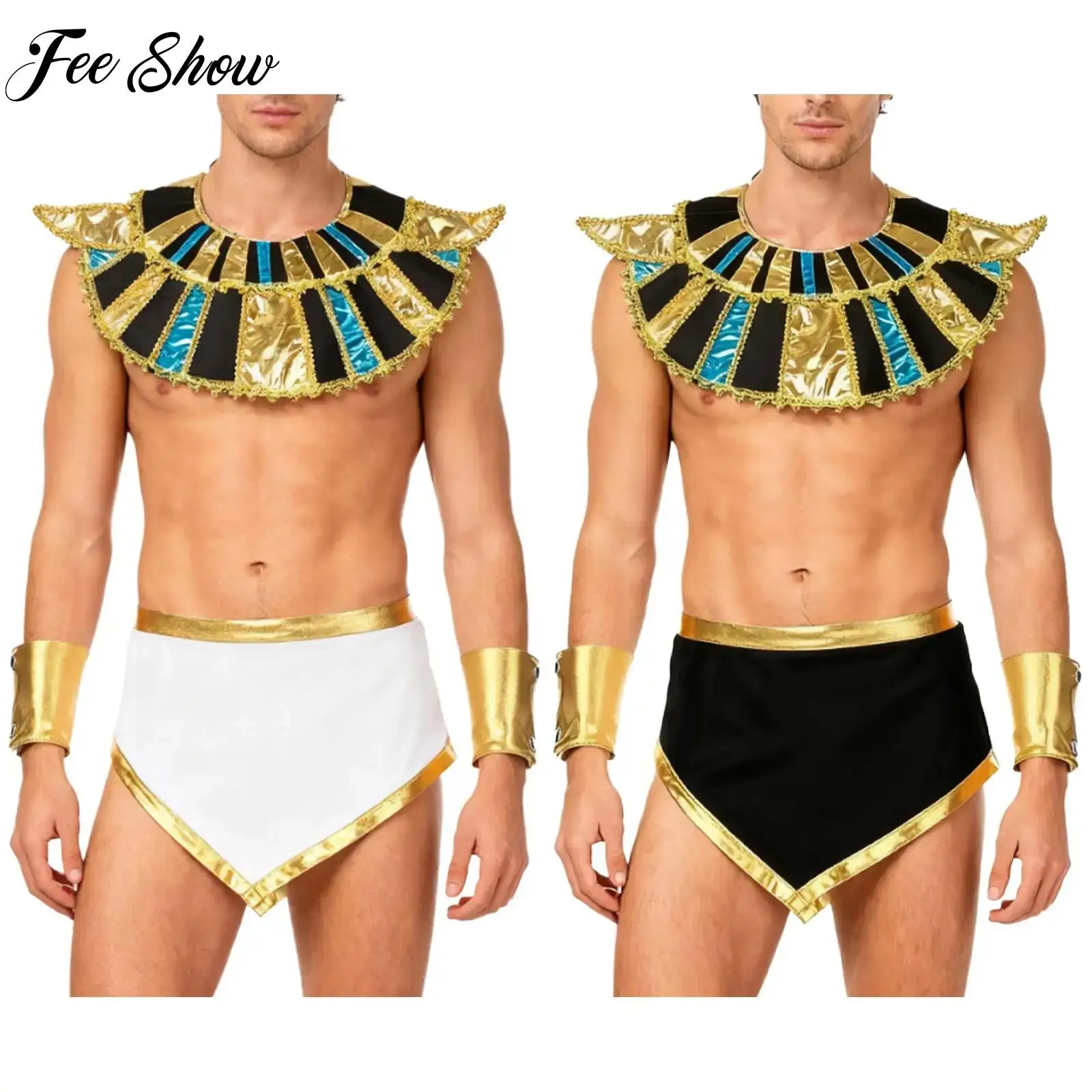 

Adult Mens Ancient Egypt Egyptian Pharaoh Costume Outfit King Cosplay Medieval Party Outfit for Halloween Carnival Performance