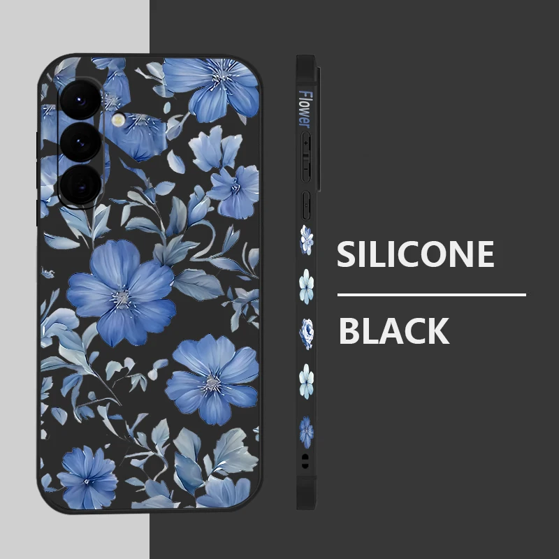 الزهور النبات نمط قضية الهاتف لسامسونج غالاكسي S25 S24 FE S24 S22 S23 الترا زائد A56 A17 A16 A36 A55 A54 A15 5G غطاء ناعم