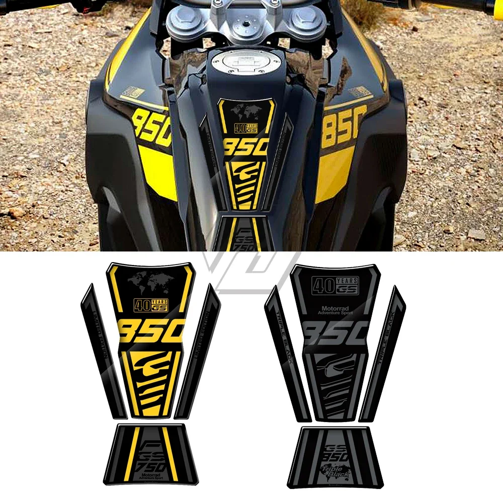 

For BMW Motorrad F850GS 40 Years Triple Black Motorcycle Accessorie Tank Pad Sticker