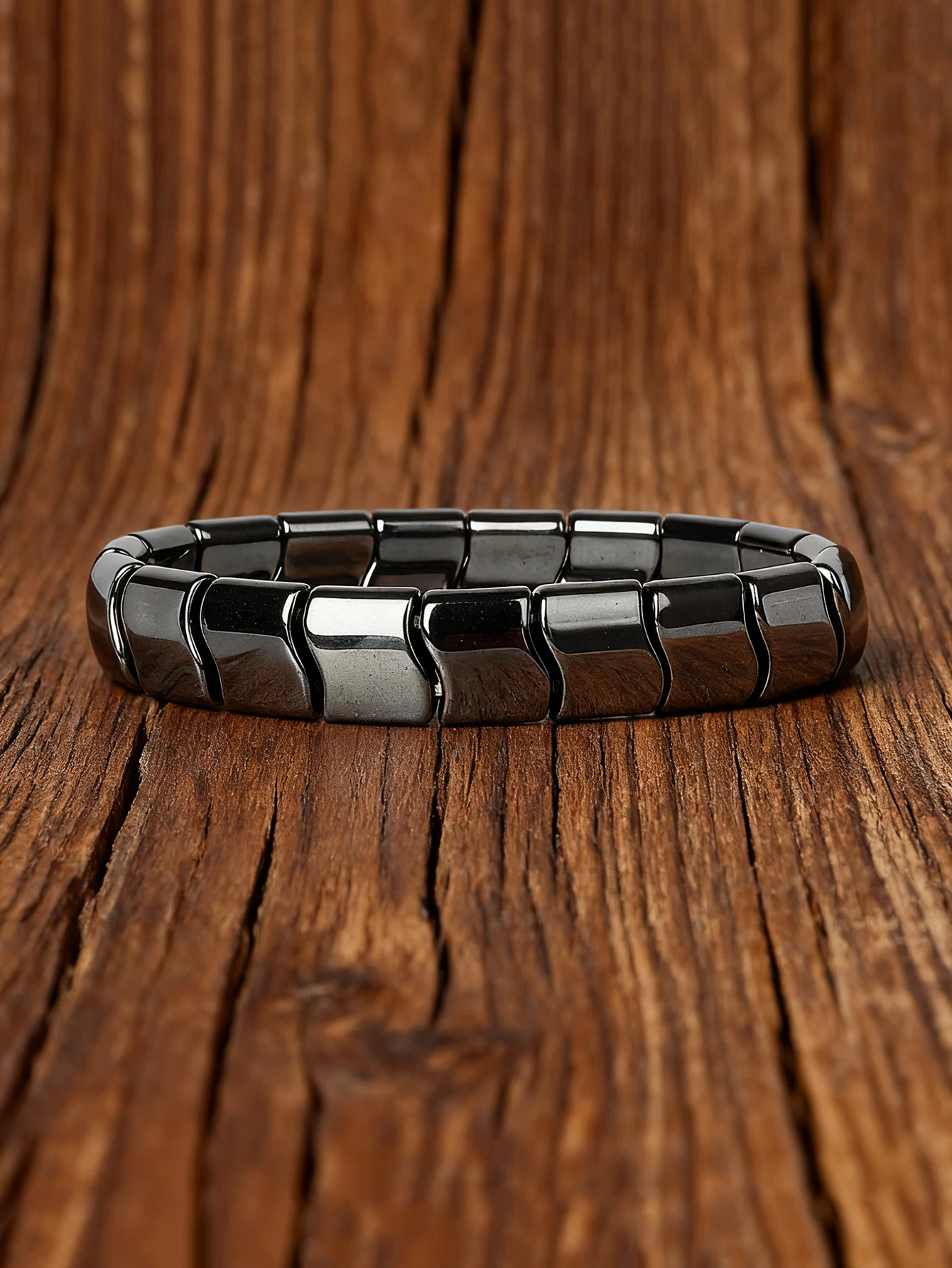 Natural Stone Magnetic Hematite Bracelet Men Wave Beads Reiki Healing Charm Protection Grounding Spiritual Jewelry Women Gifts