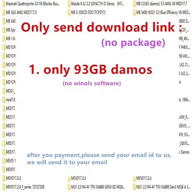 

Newest 93GB WINOLS DAMOS Big Archive Damos Mappacks for Winols Software BIG PACK Package Chip Tuning Maps All data maps file