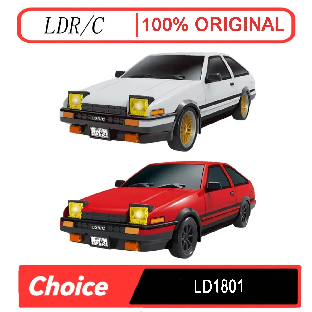 

LDRC LD1801 AE86 1:18 RC Дрифт-машина - 2,4G RC с Google, светодиодными фонарями, лучшая детская игрушка в подарок