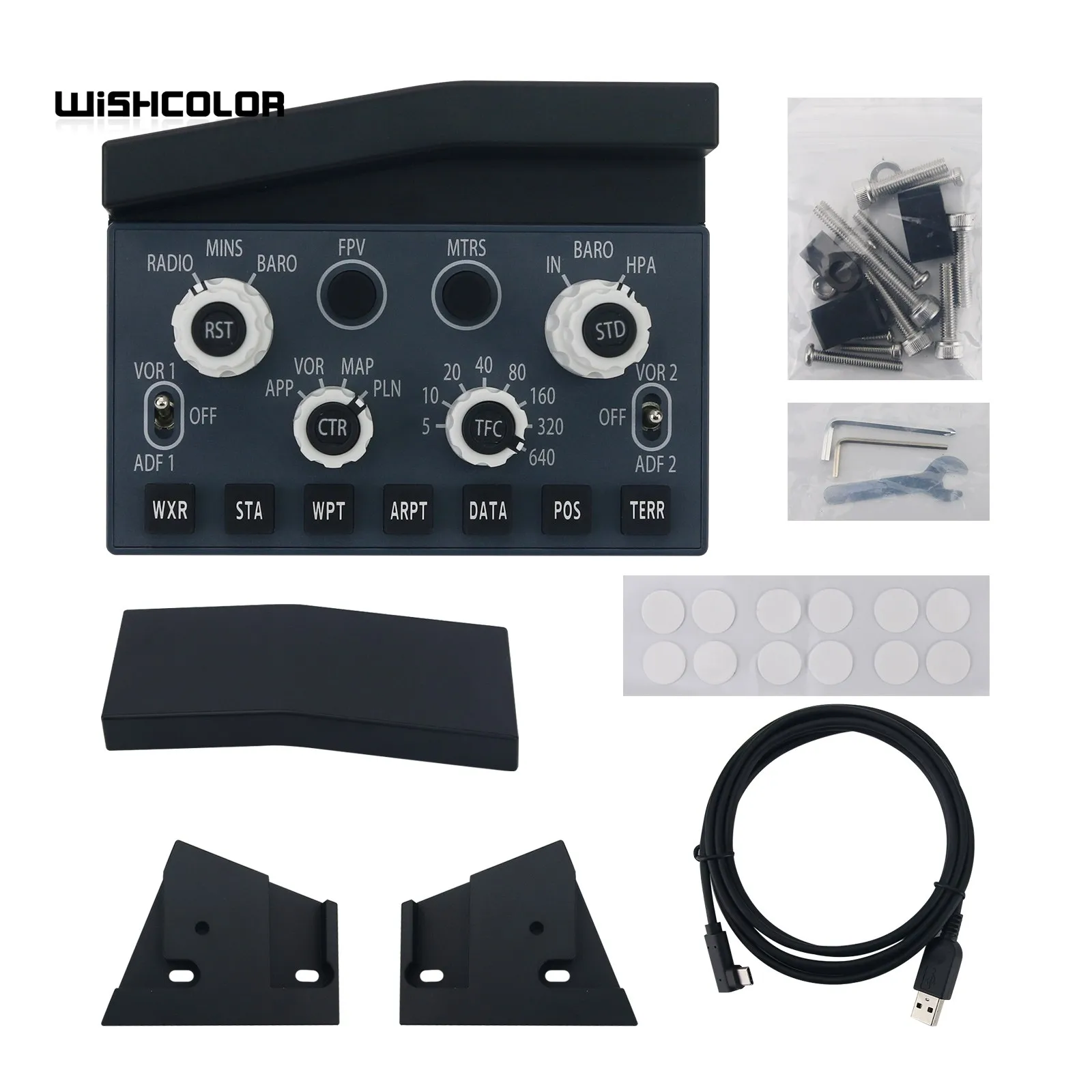 WINWING Flight Simulator PDC 3N/3M Zibo PMDG iFly FlightSimulation Panel 8-Position Detent Selector Support for X-Plane MSFS