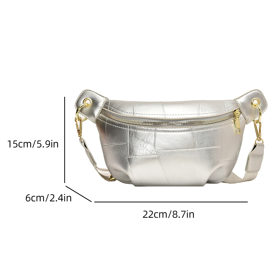 Large Women's Waist Bag Chest Bag PU Leather Waterproof Fanny Pack Messenger Shoulder Banana Bags Multifunction Waist Pack Lady