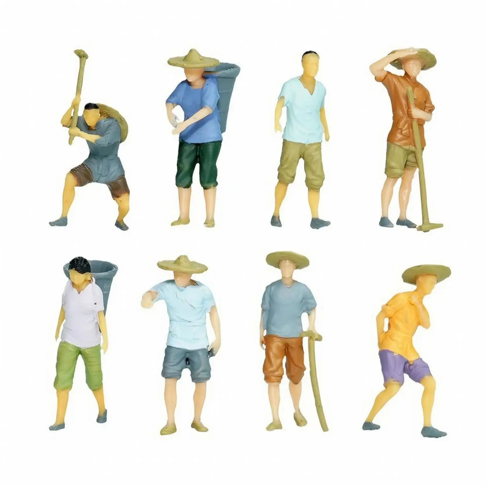 Detailed Farming Scene Figure 1 87 Scale ABS Hand Painted Agricultural Worker for Diorama Railway Layout