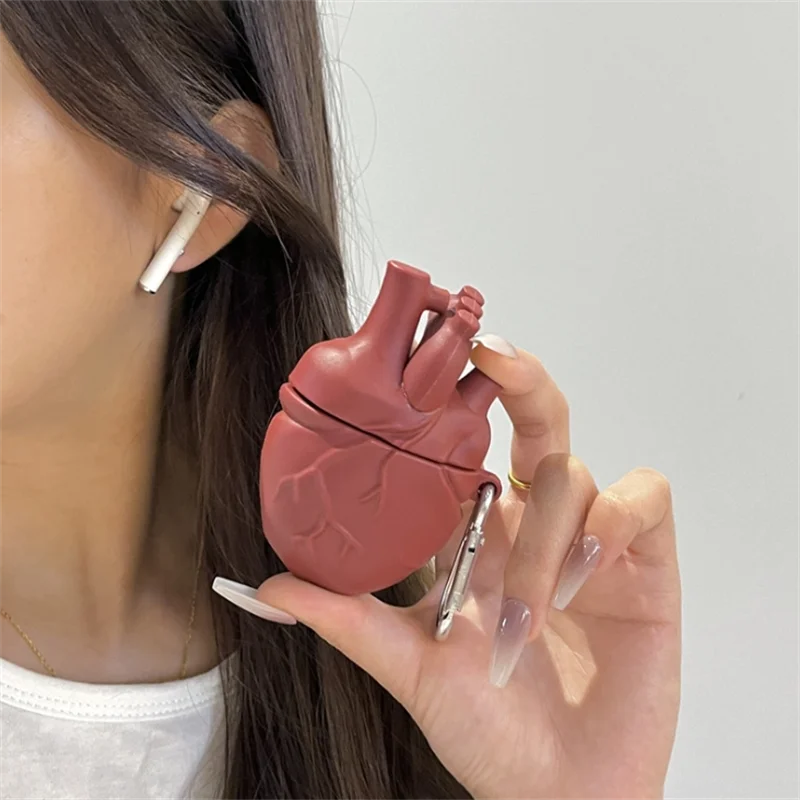 3D Body Heart Protective Bluetoothe Earphone Silicone Cover For Airpods 1 2 3  Airpods Pro 2 Halloween Gifts Air Pods Protective