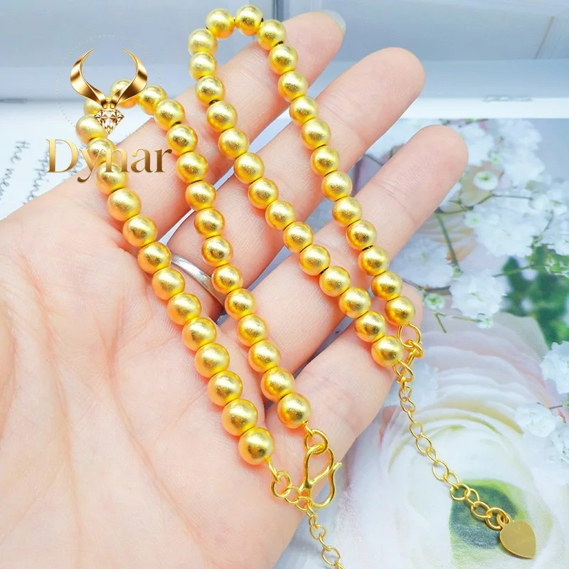 Dynar Jewelry  Pure gold bracelet 9999 real gold bracelet 24K gold women's good luck bead bracelet AU999 women's bead bracelet g