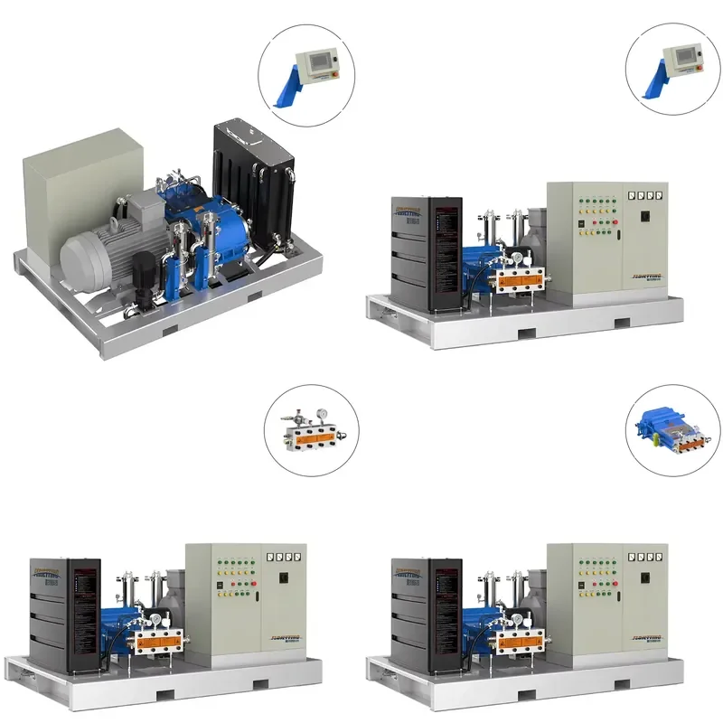 Bomba de chorro de agua a alta presión para astilleros 132kw, máquina de chorro de agua de alto flujo 18.3L/min, máquina de hidrojet.