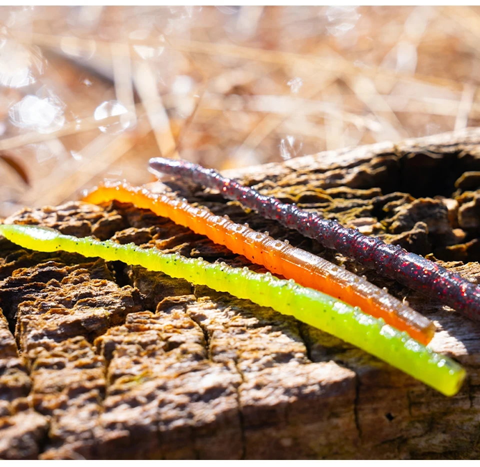 15 teile/paket Schwimmende Angeln Weiche Köder 110mm Pailletten Wurm Silikon Swimbaits Lockt Pesca Bass Karpfen Angeln Tackle Köder – Detail 14