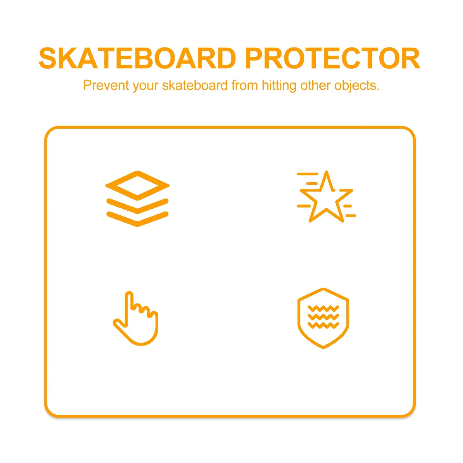 4 pezzi Protezioni per bordi per skateboard Protezioni in acciaio in PVC a forma di U Protezione antigraffio per piattaforma Facile installazione Nessuna attrezzi Skateboard