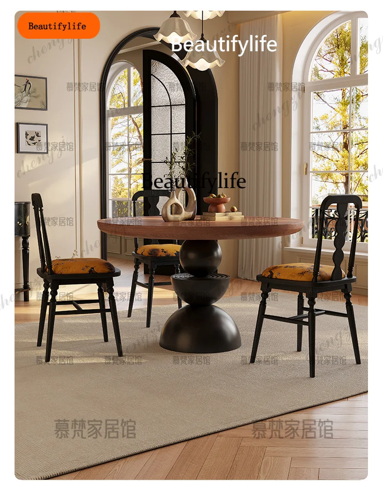 

B456 Glamour Luxury Table Beauty Cozy Unique Elegant Dining Table Premium Vintage Tavolo Rotondo Allungabile Dining Room Furnitu