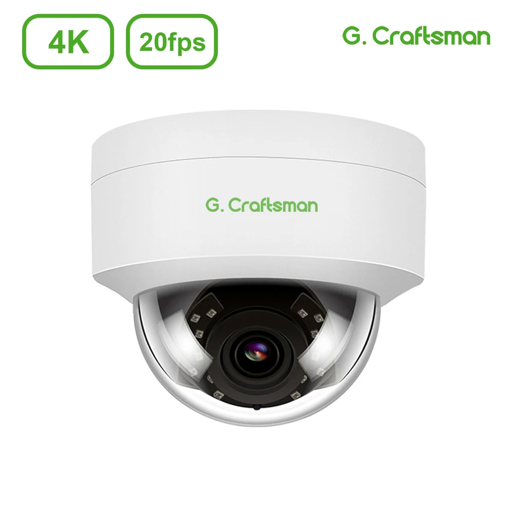 

4K IP Camera POE 20fps Anti-violence SONY Sensor Security CCTV Cam H.265 Audio Video Surveillance Onvif D3M8S G.Craftsman