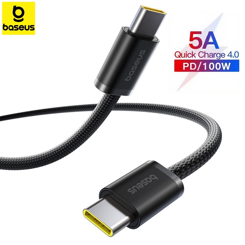 Baseus 100W Fast Charger Cable USB C To USB C for IPhone 17 16 15 Pro Max Type C Cable for Laptops Macbook Pro Ipad Type-C Cable 