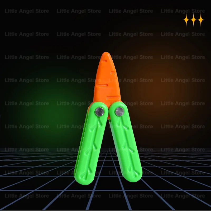 Neue 3D Gedruckt Schwerkraft Klaue Messer Spielzeug Stress Relief Schmetterling Zappeln Hand Greifer Sensorischen Spielzeug Klapp Klaue Messer Rettich für Geschenk