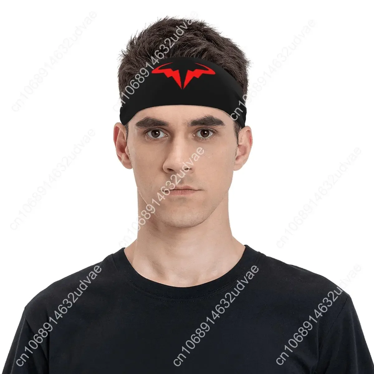 Logo Rafael Nadal Tenisista Damski Męski Opaska na Głowę Elastyczna Opaska Sportowa do Jazdy na Rowerze Opaska na Włosy Bandaż Przeciwpotny Bezpieczeństwo Sportowe