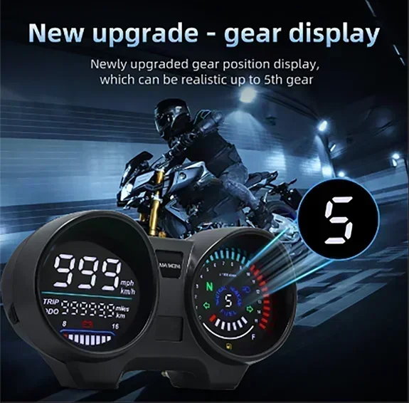 オートバイ用スピードメーターledデジタルパネルホンダcg150-fan150-2010-2012用機器タコメーターeu品質