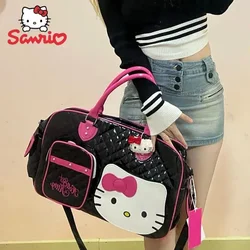 HelloKitty Sweetheart Spicy Girl PU Large Capacity Travel Bag Cute girl bag Leisure large bag, sweet and cool girl bag