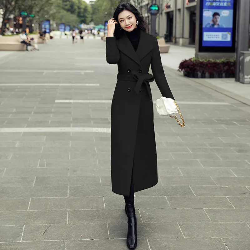 

Wool Blend Coats Womens Woolen Coat Handmade Autumn Brocade Tartan Raglan Sleeve Ribbed Sided Snap Closure Flared Cropped Preppy