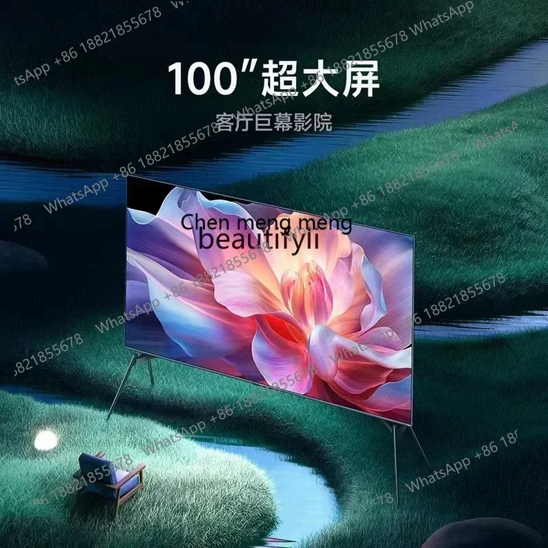 AB02 TV S Pro 100 بوصة 4K 144 هرتز فرشاة عالية جدًا شاشة كاملة للتحكم الصوتي تلفزيون مسطح فائق الدقة