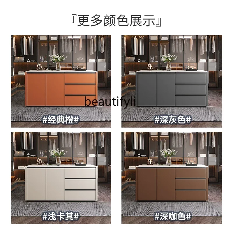N178 G Nakajima Cabinet Italian Saddle Leather Household Jewelry Desk Storage Cabinet Customized Floor Display Cabinet