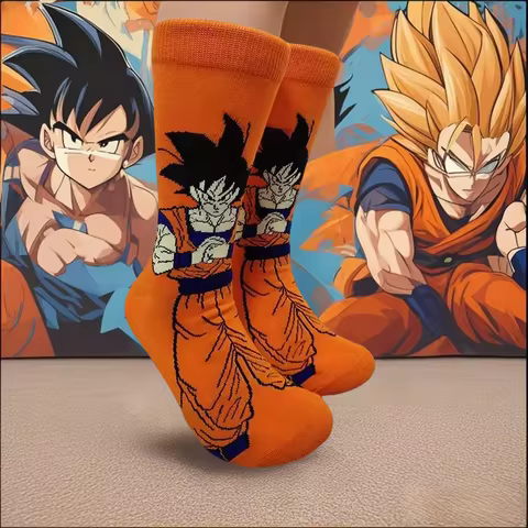 New Anime Fashion Men's Socks Dragon Ball Couples cosplay Sock Personality Hip Hop Harajuku Funny Sock