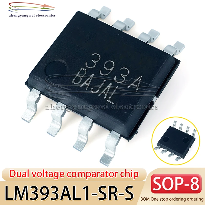20 PCS LM393AL1-SR SOP8 393A LM393AL1-SR-S  Dual-channel voltage comparator chip