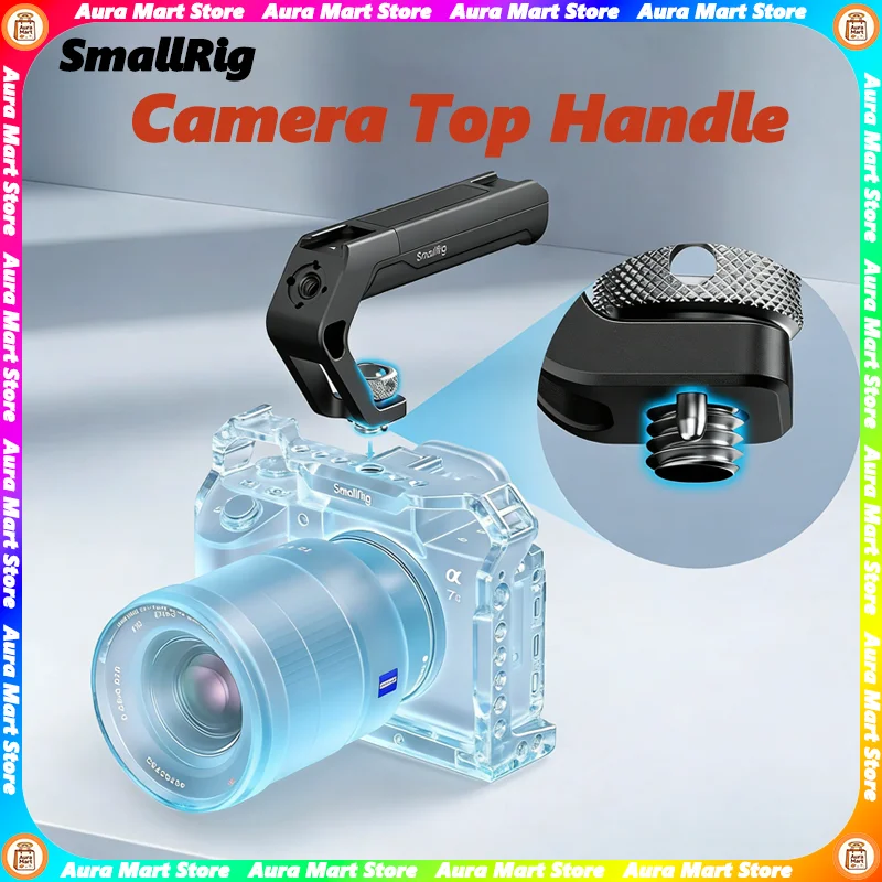 

Маленькая верхняя ручка SmallRig для камер SONY, Nikon, Canon с отверстиями ARRI, портативная верхняя ручка для кейджей с холодным креплением