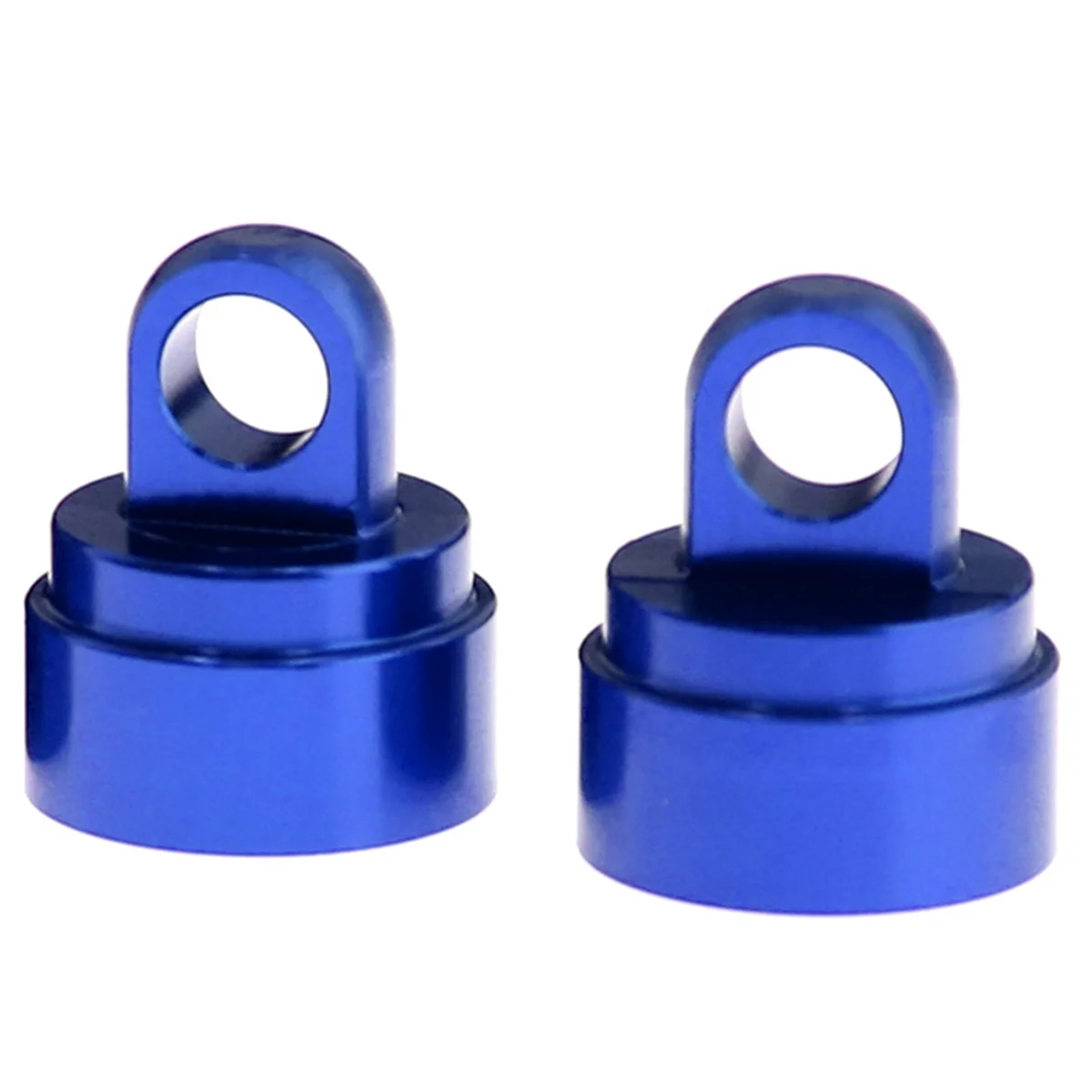 4PCS Machined Alloy Shock Caps Shock Bladder Bottoms Washers Pivot Balls for Traxxas Slash 2WD 4WD,Blue