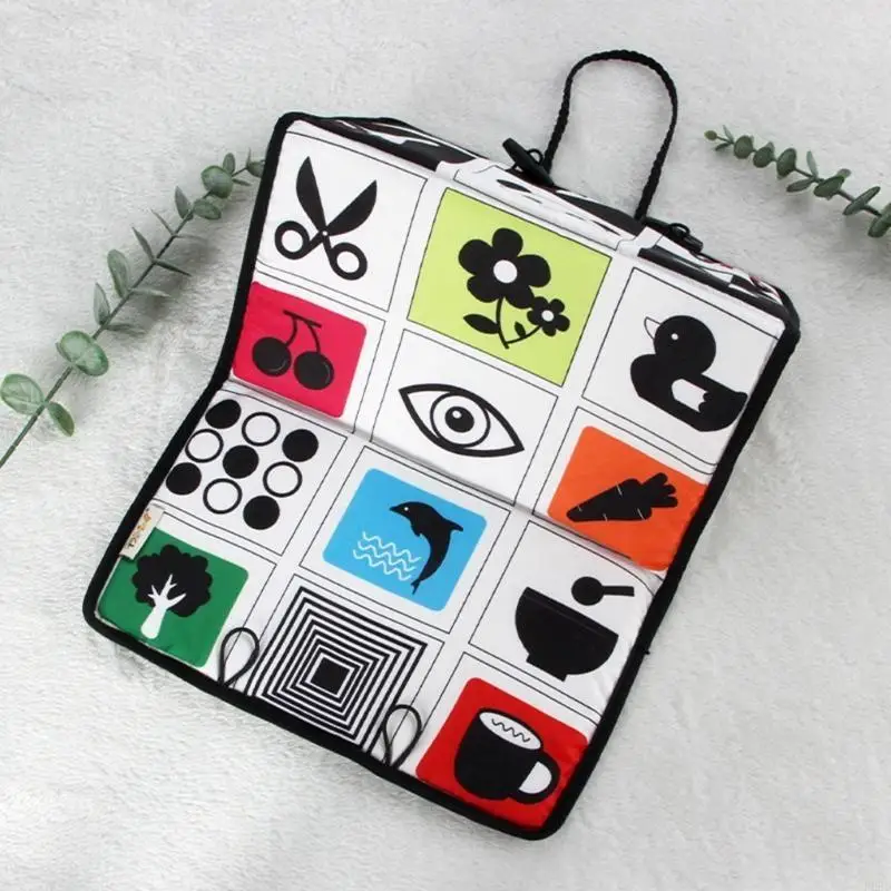 R66D Baby Rear Facing Mirror Cloth Book Car Back for Seat Rearview Mirror Car Safety Kids Monitor Hanging Pendant Gifts
