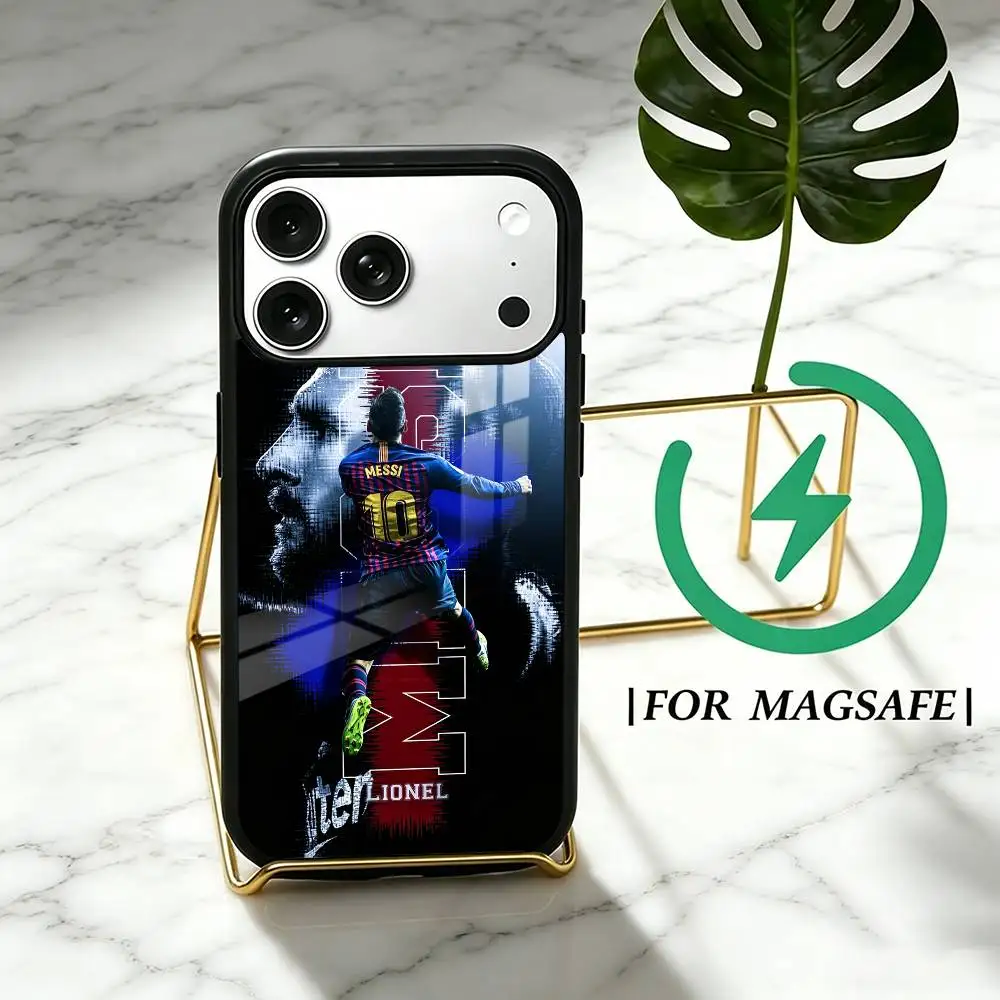 King Football m-Messi Phone Case For iPhone17,16,15,14,13,12,11 Plus,Pro Magnetic with Magsafe Wireless Charging