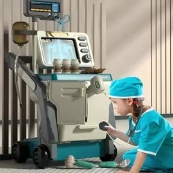 Luxury Simulation Medical Table Set Medical Trolley Puzzle Doctors Nurses Injection Play House  Simulated Medical Kit Toy Gift