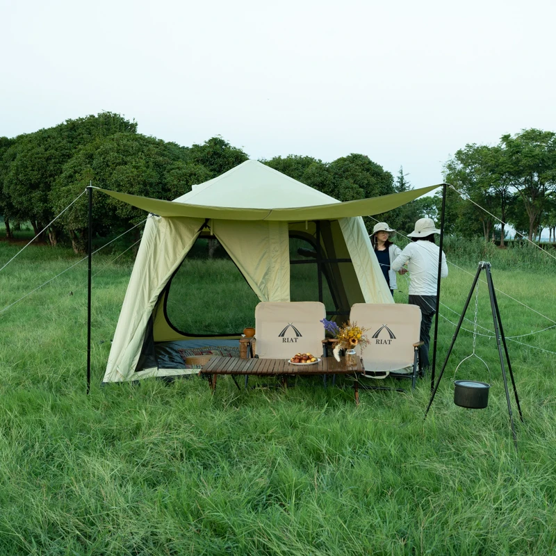 

Luxury Large Inflatable Safari Camping Tent Waterproof Oxford Oxford Oxford Fabric For Family Outdoor Camping On Sale