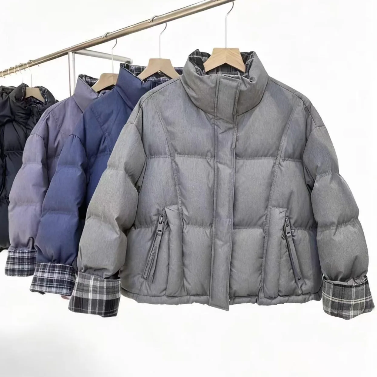 2025 mode hiver duvet d'oie femmes doudoune courte veste ample