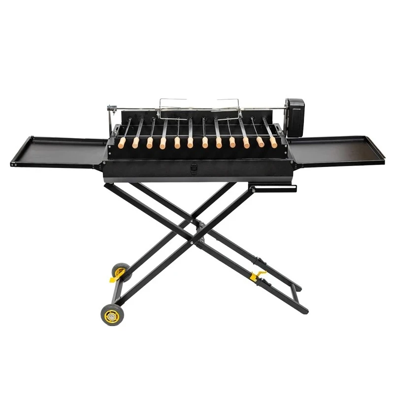 Electric BBQ Spit Cyprus Roast Rotisserie Automatic Barbecue Grill BBQ Spit Roaster Cyprus Charcoal Grill With 2 Motors