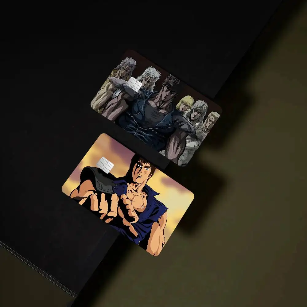 Comics Fist Of The North Star Anime Cartoon 1 Set Of 4 Pcs Bear Skin Sticker Film Tape Case For Big Credit Debit Card Front Side