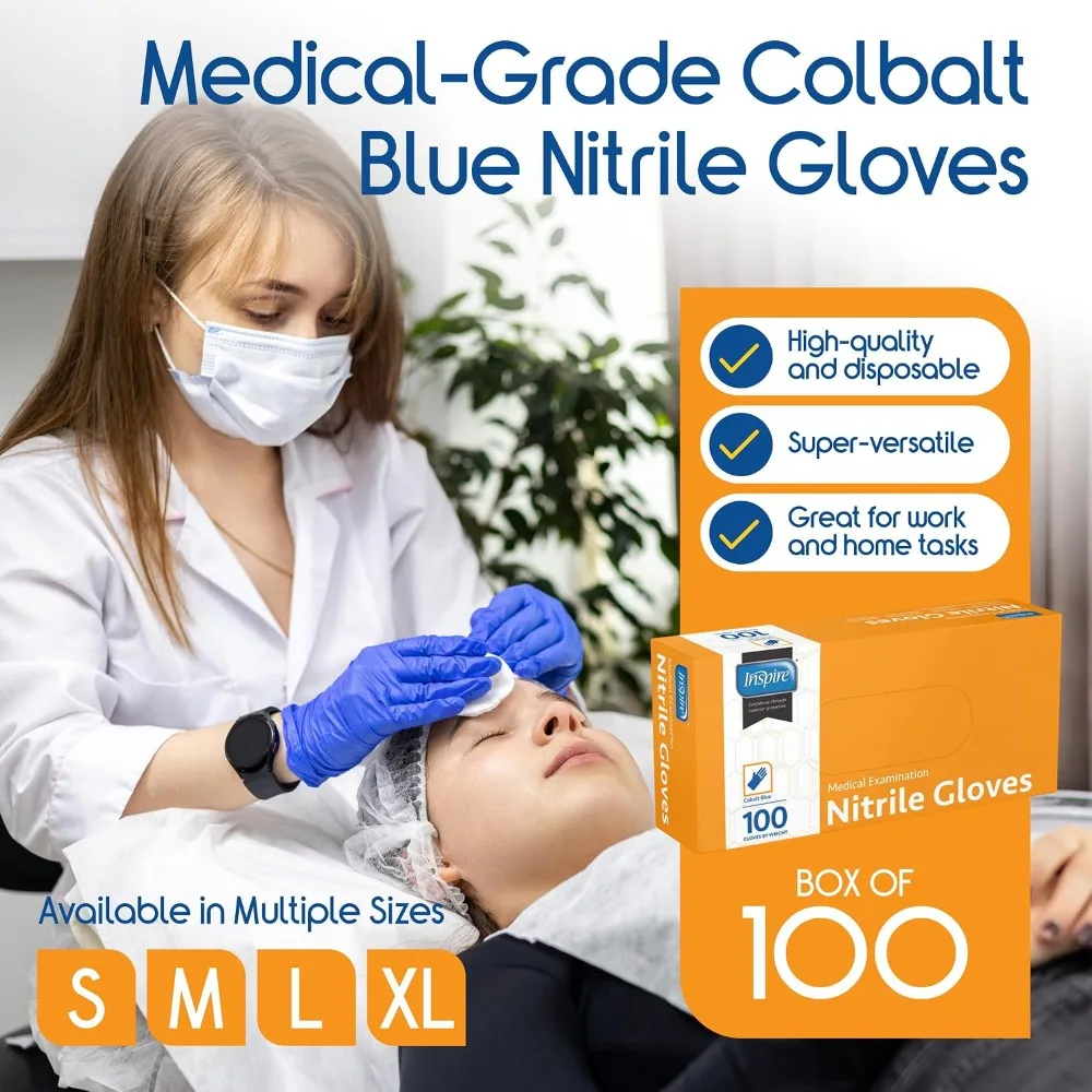 قفازات نيتريل زرقاء كوبالت للا - مراجعة Exam Glove Nitrile وسعره