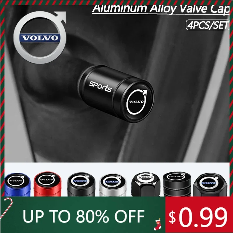 

Эмблемы, 4 шт., алюминиевый сплав, колпачки для клапанов шин автомобиля, крышка штока для Volvo Rdesign XC60 XC90 XC40 V50 V60 V40 EX30 S60 C30 V70 S