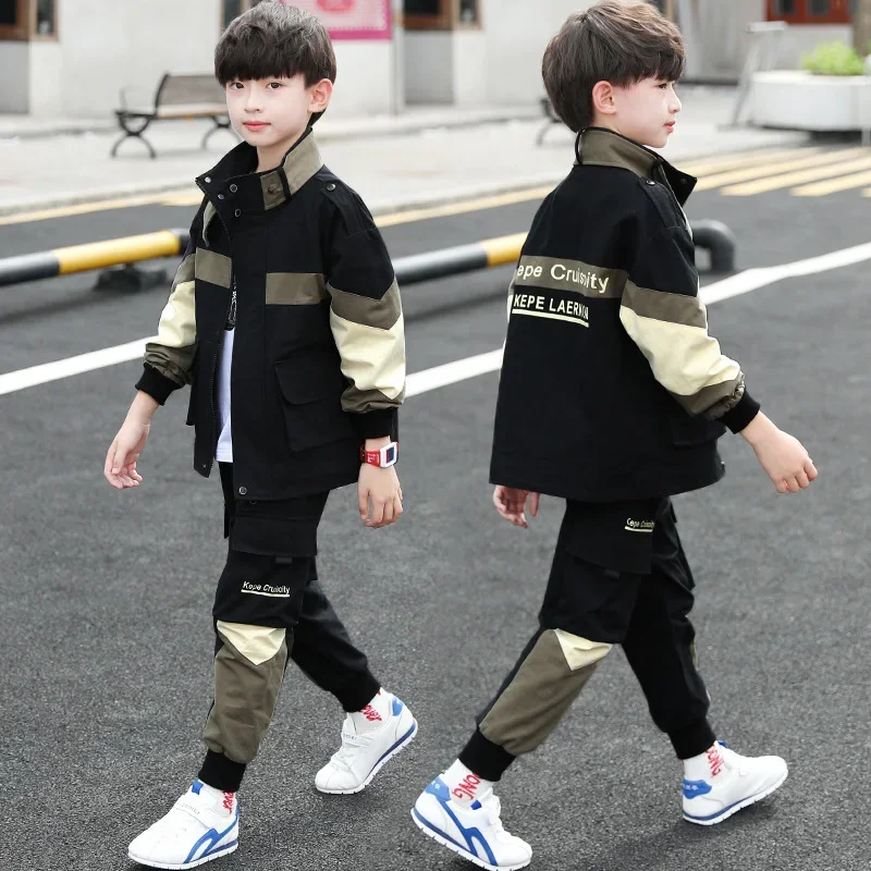 Boys Clothes Sets 2023 Spring Autumn Kids Fashion Cotton Coat+Pants 2pcs Tracksuits For Baby Boys Children Casual Jogging Suits