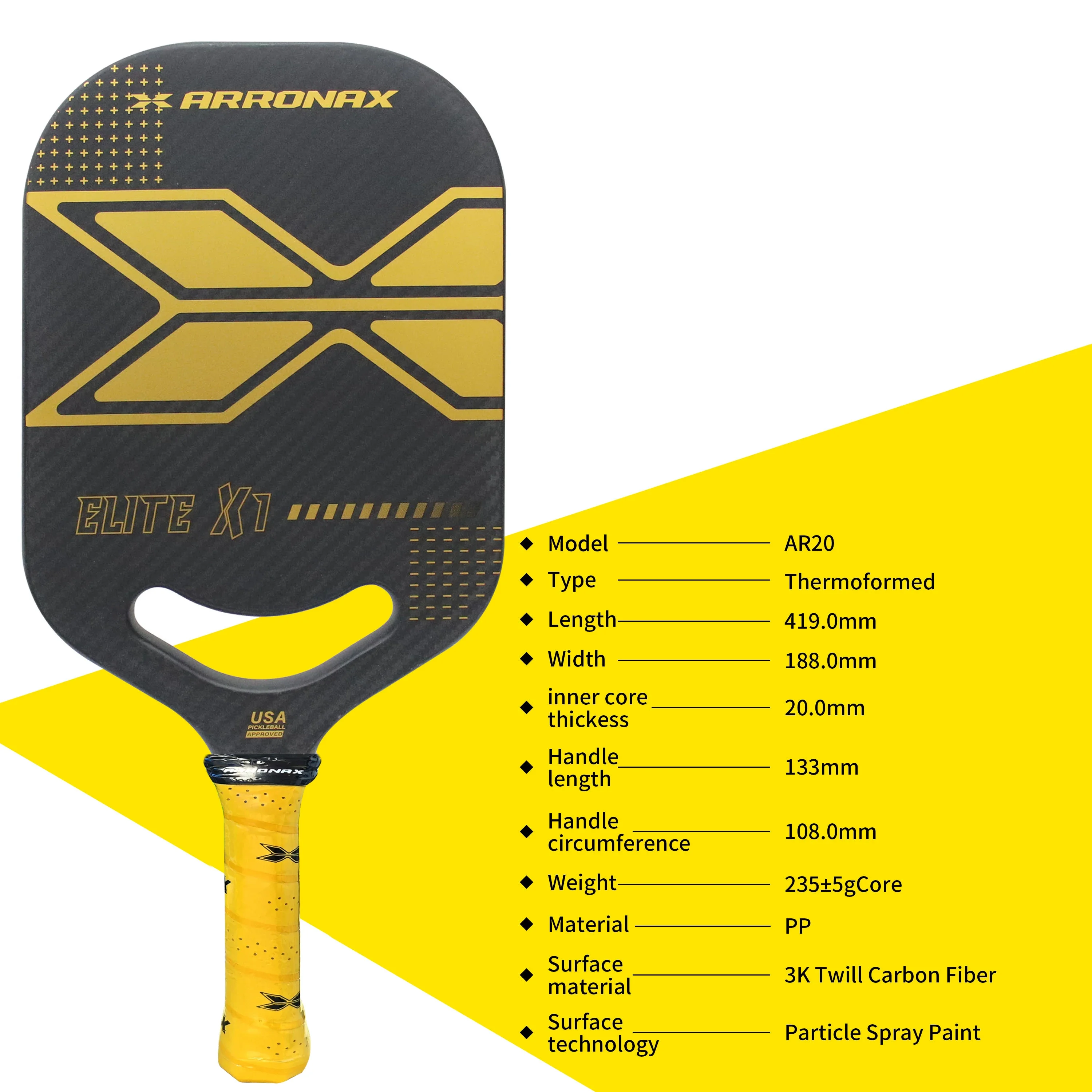 Carbon Fiber Pickleball Paddles USAPA Approved Pickleball Set Rackets Beach Tennis Sports Outdoor Racquet Cricket Ball