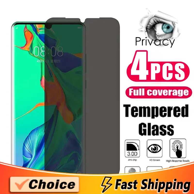 4 Pcs Privacy Tempered Glass Screen Protector For Itel Vision 1Pro 2S 3Plus 1(2020 2021 2022) Anti-Spy Phone Screen Anti-Scratch