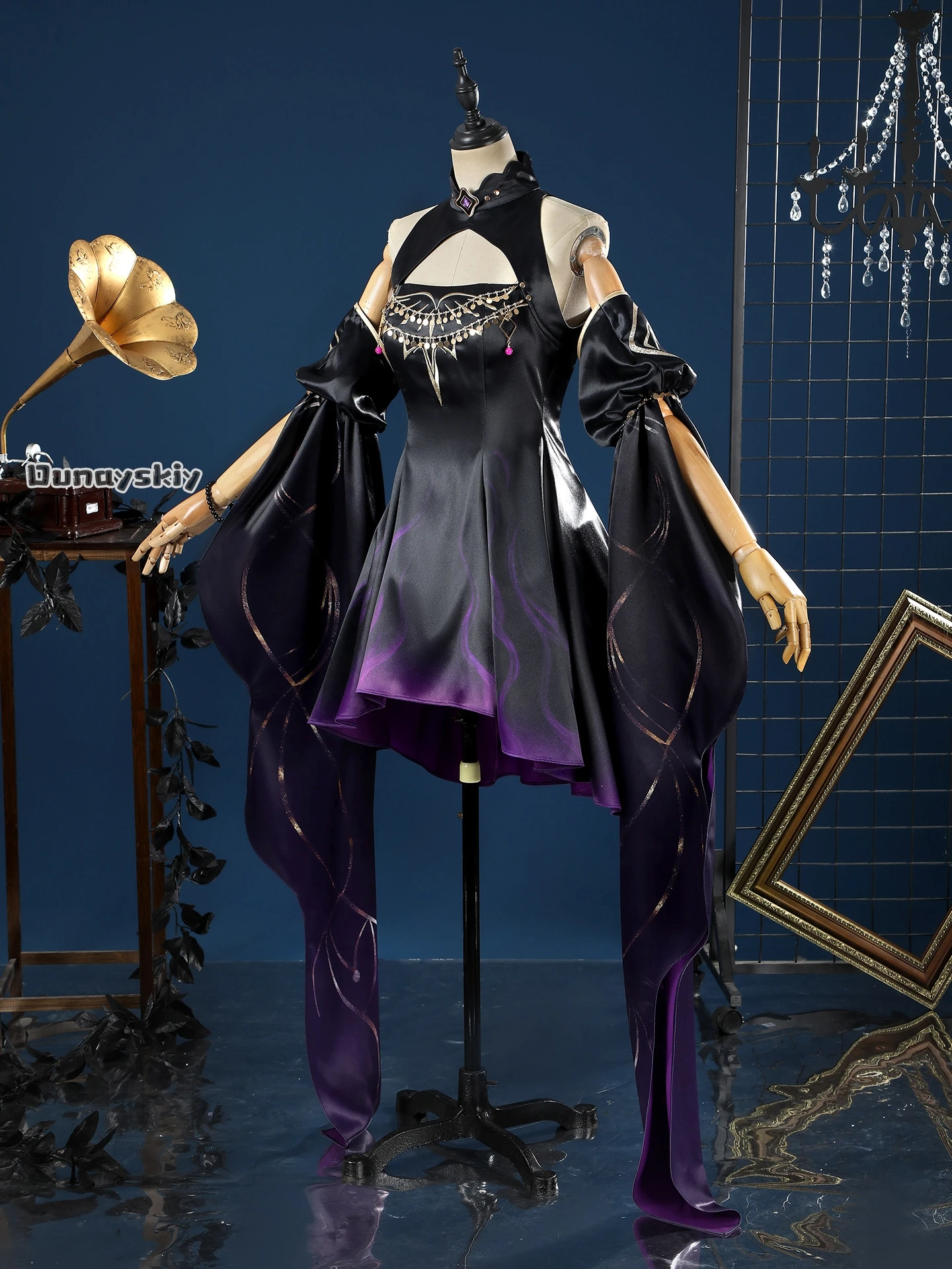 Game Path to Nowhere Hella Cosplay Costume{Dunayskiy}NECRESTA Hella Gothic Long Dress Romantic Lolita Halloween Disguise Woman #5