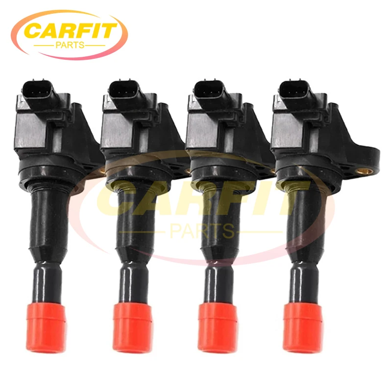 

4Pcs 30520-PWC-003 30520PWC003 UF581 CM11-110 30520-PWC-013 CM11-110C Ignition Coil For Honda Airwave Fit II 1.5 L4 City Jazz