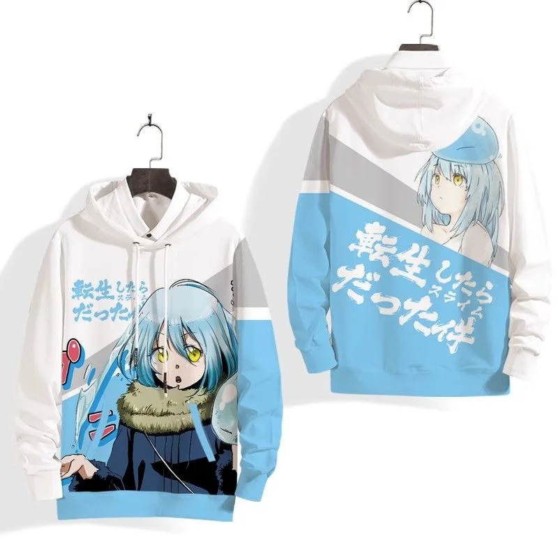 أنيمي ذلك الوقت حصلت على تجسدت كSلايم ريمورو تيمبيست تأثيري هوديي الجرافيك البلوز للجنسين Harajuku رجل رياضية #6