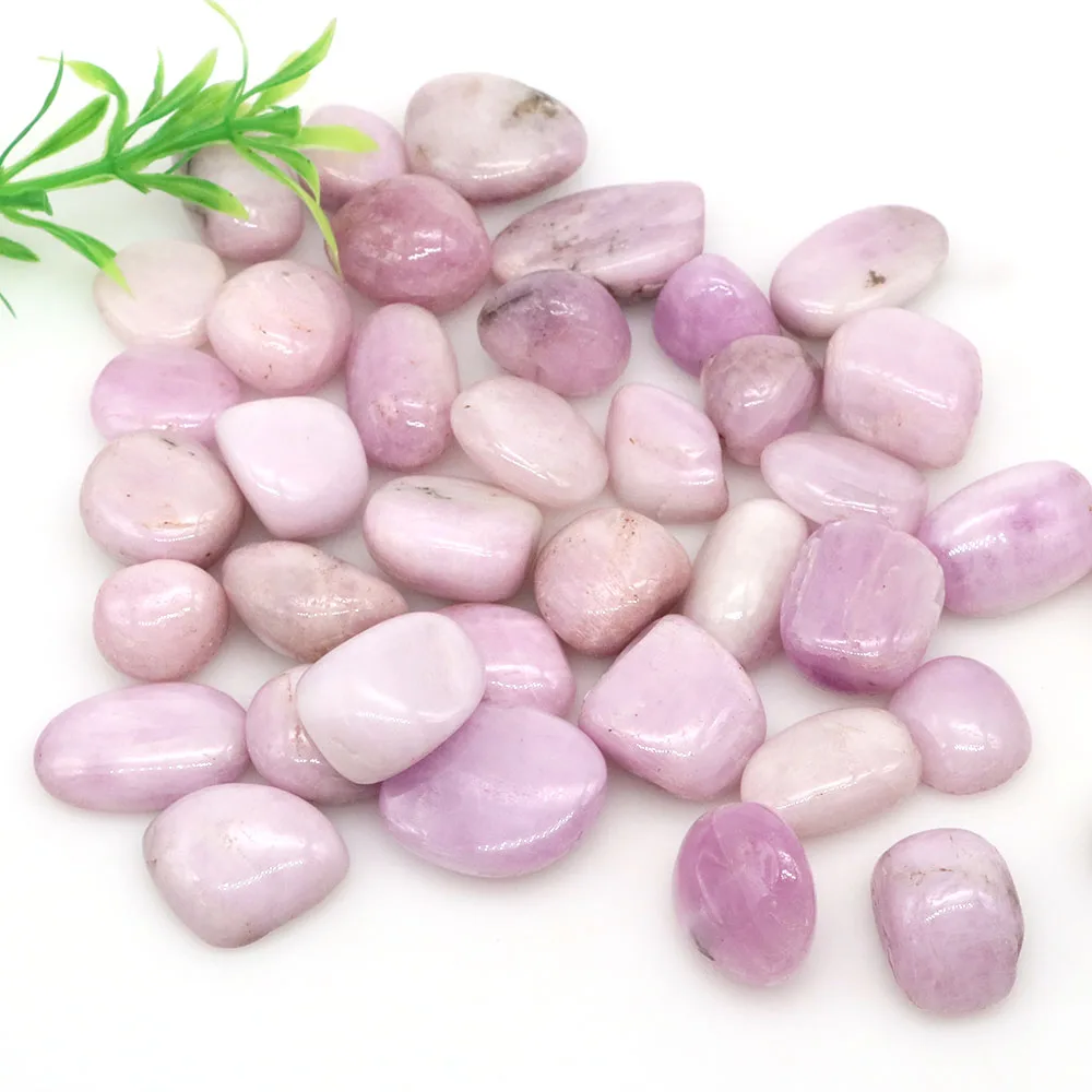 Natural Kunzite Tumbled Stones Polished Quartz Reiki Healing Crystal Gemstone Minerals Tank Aquarium Garden Home Decoration