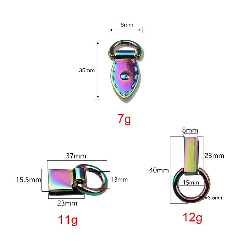 13 15 19 MM Heart Shape Metal Clip Screw Clasp Buckles For Bags Handbag Belt D Ring Side Connector Hooks DIY Craft Accessories