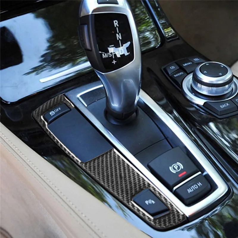 

Car Interior Button Panel Cover Decorative Carbon Fiber Sticker For BMW 5 Series F10 2011-2017 Styling Accessories